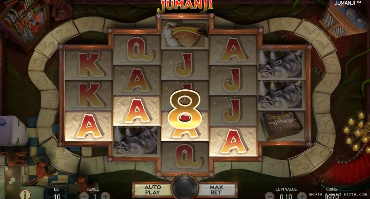 Jumanji slot machine by NetEnt Screenshot 2