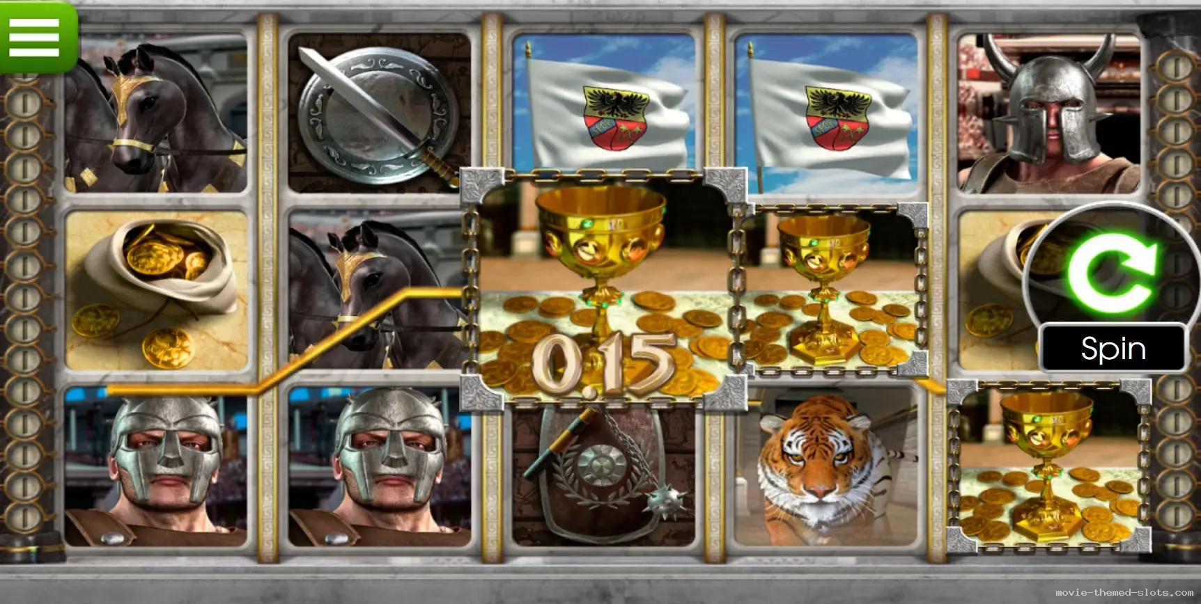 BetSoft's Gladiator Slot Screenshot 2