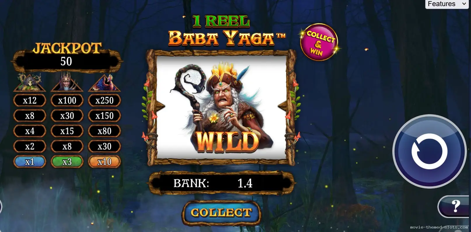 Spinomenal's 1 Reel Baba Yaga Screenshot 1