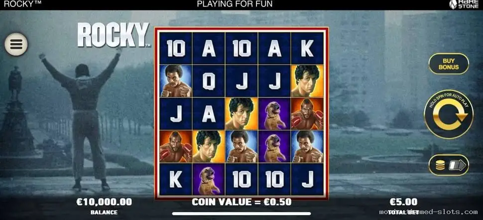 Playtech's Rocky Slot Screenshot 1