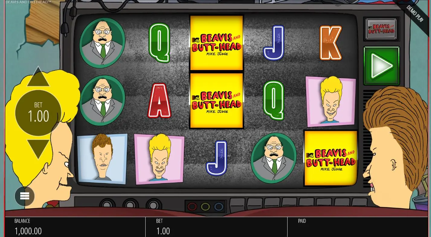 Beavis and Butthead Slot: Review and Play Free Demo Screenshot 1